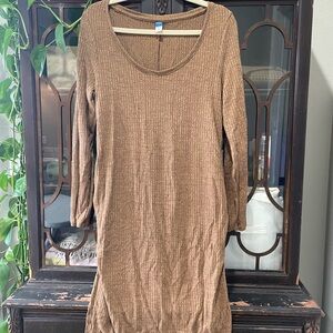 Old Navy Maternity Brown Long Sleeve Dress